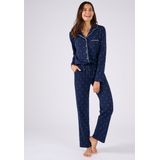 Damart - Pyjama met Knoopsluiting - Blauw - Dames