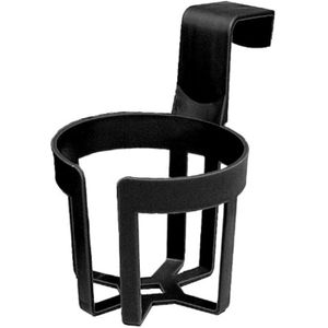 Zwarte autobekerhouder met hangende haak van de drankflescontainer geschikt voor vrachtwageninterieur, raam en dashboard installatie