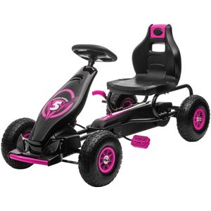 Skelter met Verstelbare Stoel, 5-12 Jaar - Roze+Zwart