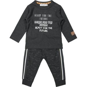 Dirkje - Boys 2 pce babyset- Anthracite - maat 80
