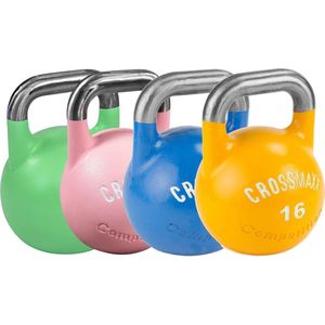 Crossmaxx® Competitie kettlebell 10kg, roze en zwart