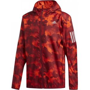 adidas Own The Run Urban Camo Jas Met Capuchon - Rood - Maat M