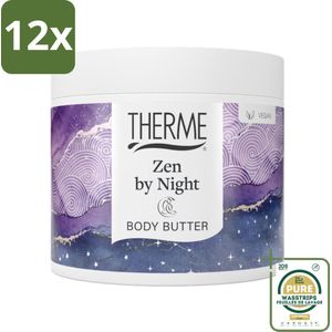 Therme - Zen by Night - Bodybutter - Hydraterend - Verzorgend - 225gr - Voordeelverpakking - 12 stuks - Hydraterende crème - Ontspannende geur