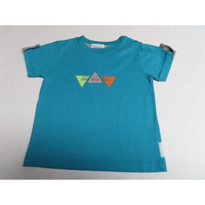 T shirt - Korte mouwen - Jongens - Turquoise - 2 jaar 92