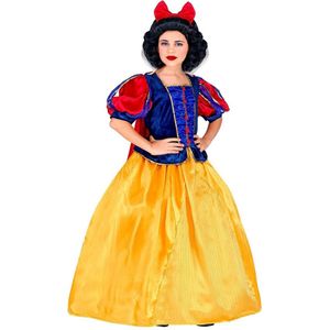 Widmann - Sneeuwwitje Kostuum - Sneeuwwitje Veel Mooier Dan Haar Stiefmoeder - Meisje - Blauw, Geel - Maat 104 - Carnavalskleding - Verkleedkleding