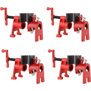 Allecto plus - Buis-schroefklemmen set voor houtbewerking - 3/4 inch - Slangklemmen - Kabelklemmen - Rompklem - Houtklemmenset - 4 stuks