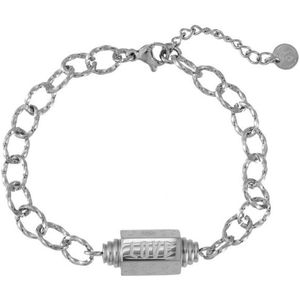 Schakel armband – roestvrij staal – met message bead met daarop de tekst 'LOVE' – 16 cm – Feel Good Store – Zilver
