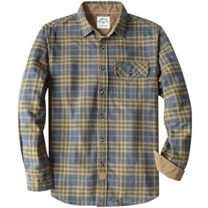 Geruit Flanellen Overhemd voor Heren - Casual Lange Mouwen met Borstzak