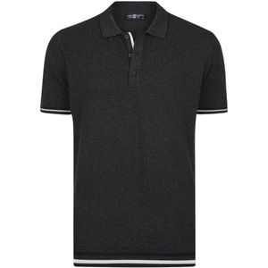 Jimmy Sanders - Polo Shirt - Antraciet - Korte Mouwen - 100% Katoen