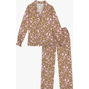 lordsxlilies Dames Pyjama roos-kaki print - maat XL