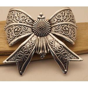 Haarclip metalen strik - sierlijke strik haarclip - grote strik haarclip - haarclip strik met siermotieven - dames haarclip - modern haarclip - vrouwelijke haarclip - haarclip dik haar - haarclip kort haar - feestelijke haarclips - stevige haarclip