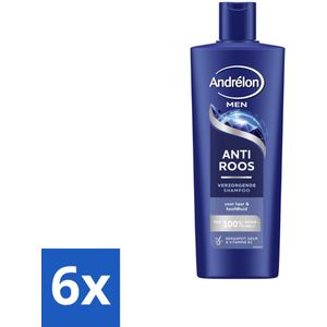 Andrélon – Shampoo – Anti Roos Men – 400 ml - Voordeelverpakking - 6 stuks