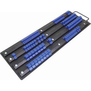 Doppenrail set - 1/4 - 3/8 en 1/2 duims - Voor 80 doppen - Dophouder - SATRA