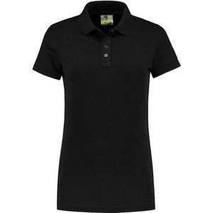Lemon & Soda jersey polo voor dames in de kleur zwart in de maat S