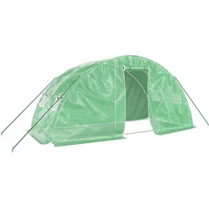 vidaXL Tuinkas - 10 m² - Stalen frame - Groen Broeikas - Tuinhuisje - Kweekkas - Plastic Greenhouse - Tuin Accessoires
