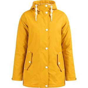 DreiMaster - Regenjas - Mosterd - Geweven Bontvoering
