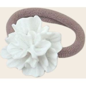 Haarelastiek Bloesem - Wit - Haarelastieken voor Meisjes - Haaraccessoires voor Kinderen