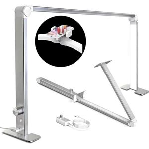 Bureaulamp voor manicure - 36 W - halve maanlamp met telefoonhouder- nagel - 3 modi - 4000 K-6000 K - led - dimbaar - bureaulamp voor manicure - wimperverlenging - tatoeage - wenkbrauwen (83 cm)