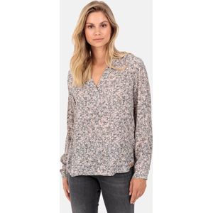 camel active Overslag blouse met opstaande kraag - Maat womenswear-XS - Roze-Grijs