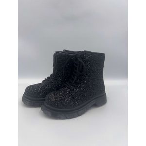 Meisjes Boots zwart met Glitter Maat 30