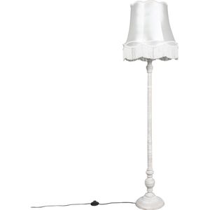QAZQA Classico - Retro Vloerlamp | Staande Lamp - 1 lichts - H 1750 mm - Crème - Woonkamer | Slaapkamer | Keuken