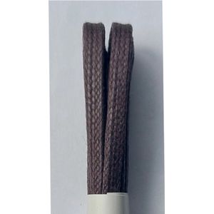 Van Bommel Veter - Donker Bruin - Plat - Wax - Smal - Lengte 100 cm - Breedte 4 mm - Schoenveter