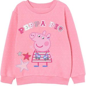 Peppa Pig sweater, trui, met stippen en glitters, roze, maat 98