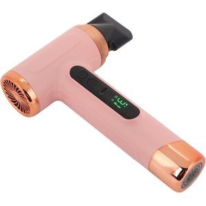 Draagbare Koud-warme Oplaadbare Föhn voor op Reis 200 W met Mondstuk Ingebouwde 15000 MAh-batterij voor Alle Haartypes (rose)