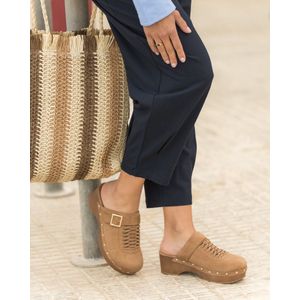 Dames Alle Schoenen - Camel - Suedine - Maat 36 - Instappers