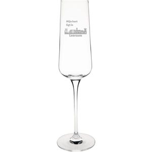 Gegraveerde Champagneglas 27cl Leersum