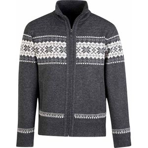 BJØRNSON Hoyt Scandinavisch Gebreid Vest Heren - Teddy - Maat 5XL - Antraciet