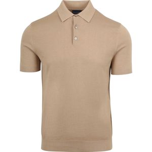 Suitable - Knitted Polo Beige - Modern-fit - Heren Poloshirt Maat L