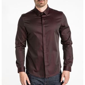 CR7 Fashion-CR7 Slim fit blouse dark red