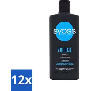 Syoss Volume Shampoo - Shampoo - Volumeverhogend - 440 ml - Voordeelverpakking - 12 stuks