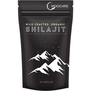 Wild crafted Shilajit - Himalaya - Pure Mumijo - 85 mineralen - Shilajit capsules - Resin - 500mg 100% gestandaardiseerd extract 6:1 Asphaltum (Shilajit) - 60 Caps