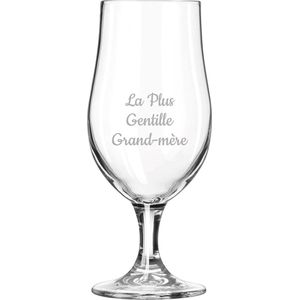 Bierglas op voet gegraveerd - 49cl - La Plus Gentille Grand-mère