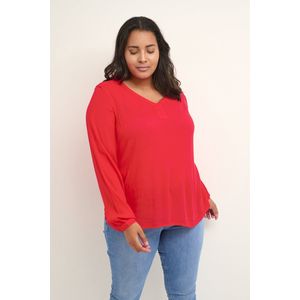 KAFFE - CURVE - Blouse - Vuurrood - Blouseshirt