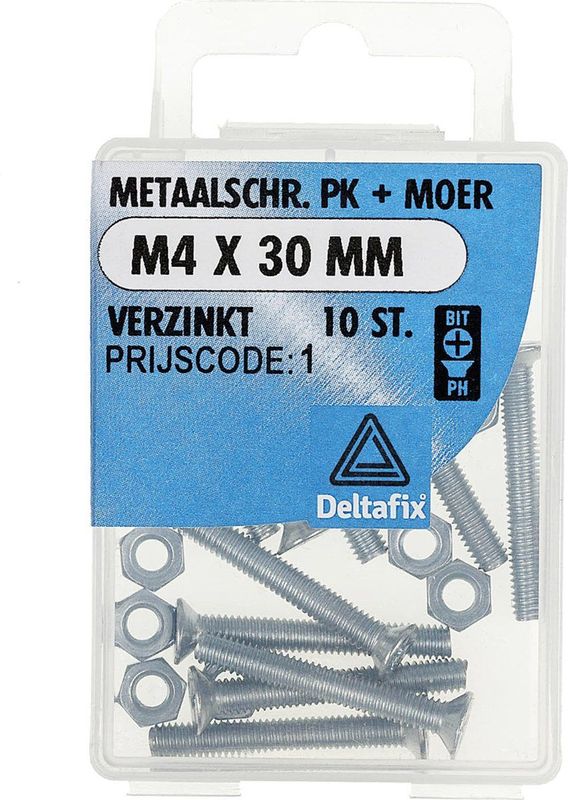 Deltafix - Schroef Moer - 30mm - 10 Stuks