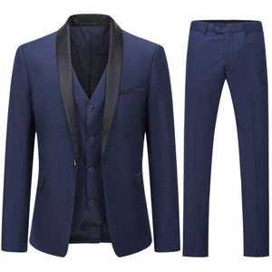 Allthemen Driedelig zakelijk pak - Formele Sjaalkraag - 3XL