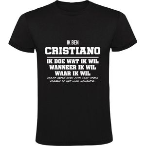 Cristiano Heren t-shirt | verjaardagkado | verjaardag kado | grappig | jarig | cadeau | Zwart