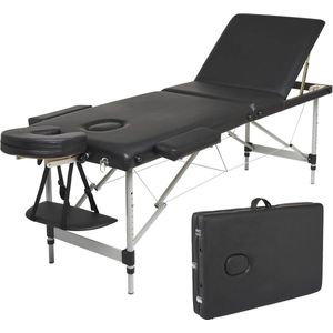 Draagbare Massagetafel 3-delige Opvouwbare Therapiebed - Lichtgewicht, Verstelbaar, Met Draagtas