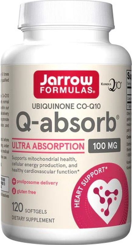 Jarrow Formulas - Q-absorb - 100mg - 120 Softgels - Ubiquinon - Grootverpakking