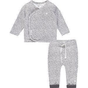 Noppies Unisex Set(2delig) Shirt en Broekje Wit Grijs - Maat 62