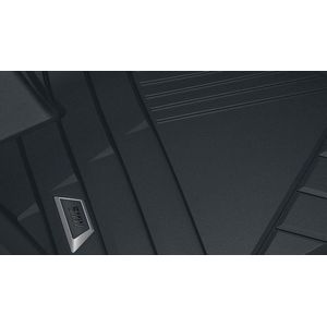 Rubberen Automatten Achterzijde voor BMW X3 (G45 & G45PHEV Hybride) - Tweedelig - Slijtvast - 100% Perfecte Pasvorm - Zwart - Thermoplastische Elastomeren