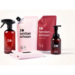 ZO Sanitairreiniger & Schuim handzeep startpakket rozenhout