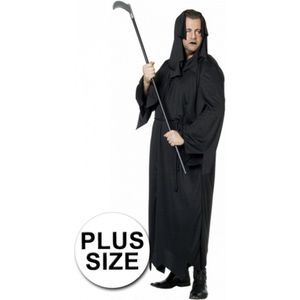 Halloween Zwarte dood kostuum grote maat 60 (4xl)