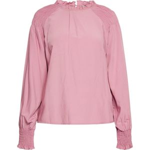 Blouse - Effen - Blouseshirt - Lange Mouw - Normale Pasvorm