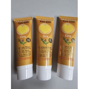 Zeer effectieve masker voor je haar met natuurlijke ingredienten Naturtint Hair Food Masker Chia set van 3 stuks x 30ml