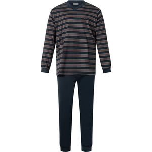 Gentlemen Heren Pyjama single jersey met V-hals - Navy - maat M