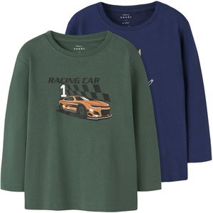 NAME IT - NMMVAGNO 2P - Jongens - Lange Mouwen Shirts - Loose Fit - 2-pack